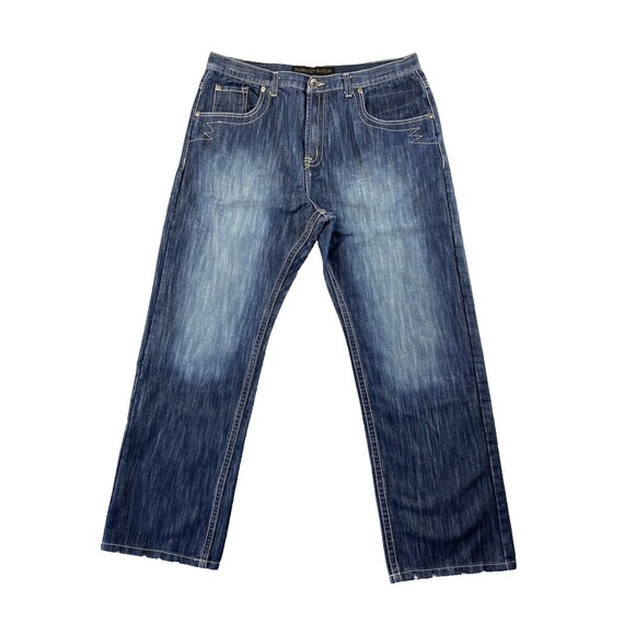 BROOKLYN XPRESS Other - Brooklyn Xpress Jeans 39x31 Blue Denim Baggy Skater Loose Distressed Tag 42x34
